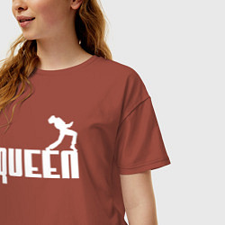 Футболка оверсайз женская Queen Куин, цвет: кирпичный — фото 2
