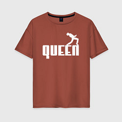 Футболка оверсайз женская Queen Куин, цвет: кирпичный