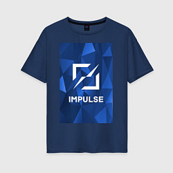 Женская футболка оверсайз Cobalt Impulse