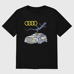 Футболка оверсайз женская Audi Quattro - зачётное точило!, цвет: черный