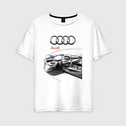 Женская футболка оверсайз Audi salon concept