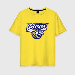 Женская футболка оверсайз Burlington Bees - baseball team