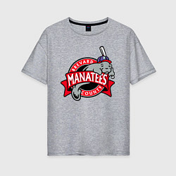 Женская футболка оверсайз Brevard County Manatees - baseball team