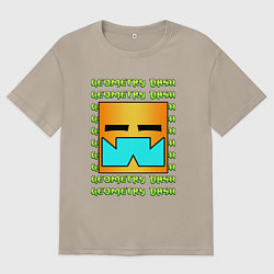 Женская футболка оверсайз GEOMETRY DASH КЛАССИКА УРОВЕНЬ