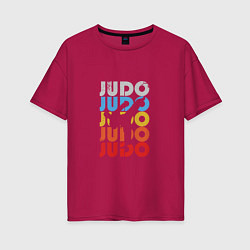 Футболка оверсайз женская Sport Judo, цвет: маджента