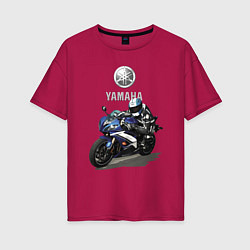 Женская футболка оверсайз YAMAHA - legendary racing team!