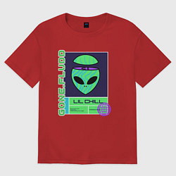 Футболка оверсайз женская GONE FLUDD UFO, цвет: красный