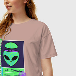 Футболка оверсайз женская GONE FLUDD UFO, цвет: пыльно-розовый — фото 2