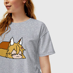 Футболка оверсайз женская Сенко хлеб, цвет: меланж — фото 2