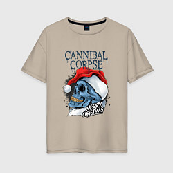 Женская футболка оверсайз Cannibal Corpse Happy New Year