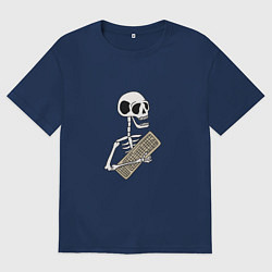 Футболка оверсайз женская Вечный программист, цвет: тёмно-синий