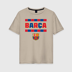 Женская футболка оверсайз Barcelona FC ФК Барселона
