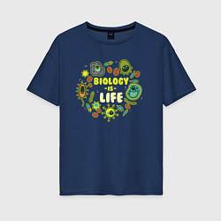 Женская футболка оверсайз Biology Is Life