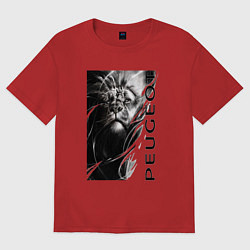 Женская футболка оверсайз PeugeotЛЕВ