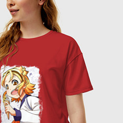 Футболка оверсайз женская Милаха Ятогамэ, цвет: красный — фото 2