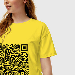 Футболка оверсайз женская QR-код Скала Джонсон, цвет: желтый — фото 2