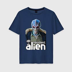 Женская футболка оверсайз Resident alien