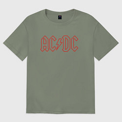 Женская футболка оверсайз ACDC - Logo