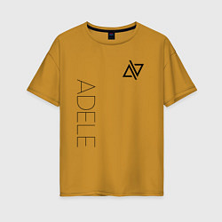 Женская футболка оверсайз Адель логотип с надписью