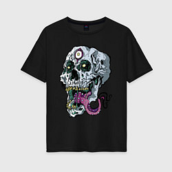 Женская футболка оверсайз Art skull 2022