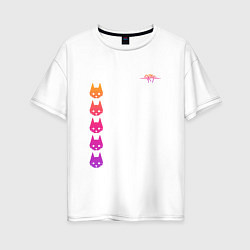 Футболка оверсайз женская Stray: Gradient, цвет: белый