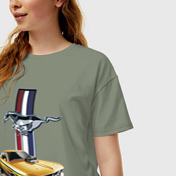 Футболка оверсайз женская Mustang motorsport, цвет: авокадо — фото 2