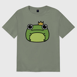 Футболка оверсайз женская Frog Lucky король, цвет: авокадо