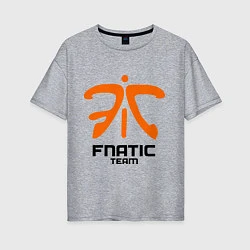 Футболка оверсайз женская Dota 2: Fnatic Team, цвет: меланж