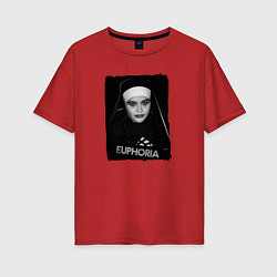 Женская футболка оверсайз Kat the nun