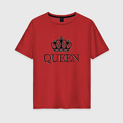 Футболка оверсайз женская QUEEN ПАРНЫЕ Королева, цвет: красный