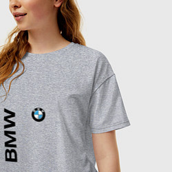 Футболка оверсайз женская BMW ато супер, цвет: меланж — фото 2