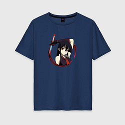 Женская футболка оверсайз Убийца Акамэ Akame ga Kill, Акамэ Akame, Demon Mur