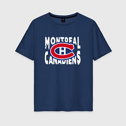 Женская футболка оверсайз Монреаль Канадиенс, Montreal Canadiens