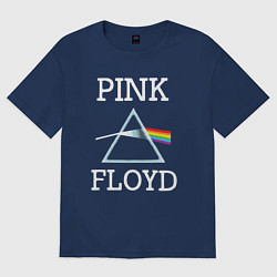 Футболка оверсайз женская PINK FLOYD - ПИНК ФЛОЙД ЛОГОТИП, цвет: тёмно-синий