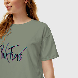 Футболка оверсайз женская PINK FLOYD GLITCH ПИНК ФЛОЙД ГЛИТЧ, цвет: авокадо — фото 2
