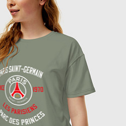 Футболка оверсайз женская PARIS SAINT - GERMAIN ПСЖ ФУТБОЛ, цвет: авокадо — фото 2