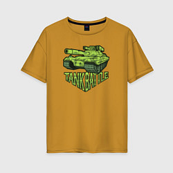 Женская футболка оверсайз Tank battle