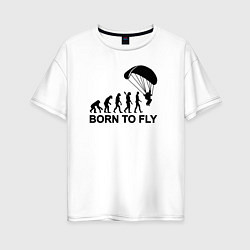 Женская футболка оверсайз Рожденный летать