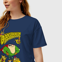Футболка оверсайз женская Booger boy, цвет: тёмно-синий — фото 2