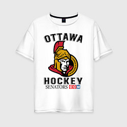 Футболка оверсайз женская OTTAWA SENATORS ОТТАВА СЕНАТОРЗ, цвет: белый