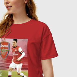 Футболка оверсайз женская Arsenal, Mesut Ozil, цвет: красный — фото 2
