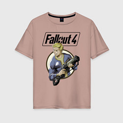 Футболка оверсайз женская Fallout 4 Hero, цвет: пыльно-розовый