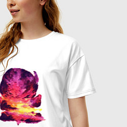 Футболка оверсайз женская Мечта о закатном небе, цвет: белый — фото 2