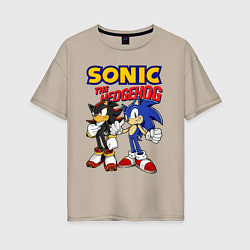 Женская футболка оверсайз ЕЖ СОНИК SONIC THE HEDGEHOG