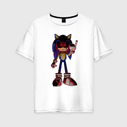 Женская футболка оверсайз Sonic Exe Gesture