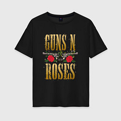 Женская футболка оверсайз GUNS N ROSES , ГРУППА