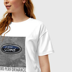Футболка оверсайз женская Ford Performance, цвет: белый — фото 2