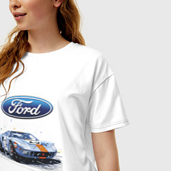 Футболка оверсайз женская Ford Motorsport, цвет: белый — фото 2