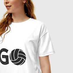 Футболка оверсайз женская Go Volleyball, цвет: белый — фото 2