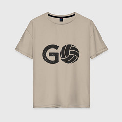 Женская футболка оверсайз Go Volleyball